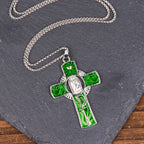 6 Color Virgin Mary Our Lady of Guadalupe Faith Cross Pendant Necklace