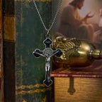 Multicolor Retro Style Classical Crucifix Faith Protection Pendant