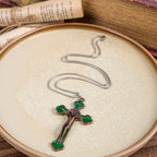 Multicolor Retro Style Classical Crucifix Faith Protection Pendant