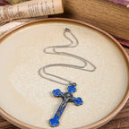 Multicolor Retro Style Classical Crucifix Faith Protection Pendant