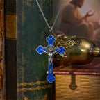 Multicolor Retro Style Classical Crucifix Faith Protection Pendant
