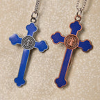 Multicolor Retro Style Classical Crucifix Faith Protection Pendant