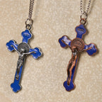 Multicolor Retro Style Classical Crucifix Faith Protection Pendant
