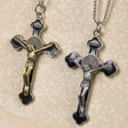 Multicolor Retro Style Classical Crucifix Faith Protection Pendant