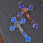 Multicolor Retro Style Classical Crucifix Faith Protection Pendant