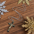 Multicolor Retro Style Classical Crucifix Faith Protection Pendant