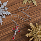 Multicolor Retro Style Classical Crucifix Faith Protection Pendant