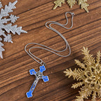Multicolor Retro Style Classical Crucifix Faith Protection Pendant