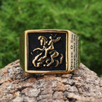 Retro Classic Style St. George Warrior Slave the Dragon Divine