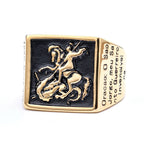 Retro Classic Style St. George Warrior Slave the Dragon Divine