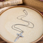 Retro Style Old Craft Jesus Crucifix Angels-Surrounded Pendant