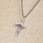 Retro Style Jesus and His Sheep The Good Shepherd Pendant Necklace