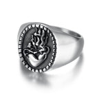 Classic Retro Style Jesus Sacred Heart Engraved Stainless Steel Faith