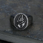 Classic Retro Style Jesus Sacred Heart Engraved Stainless Steel Faith