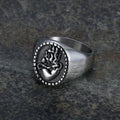 Classic Retro Style Jesus Sacred Heart Engraved Stainless Steel Faith