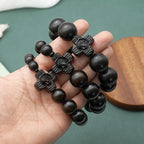 Classic Jesus Christ Cross Black Sandalwood Rosary Bracelet