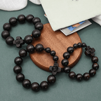 Classic Jesus Christ Cross Black Sandalwood Rosary Bracelet