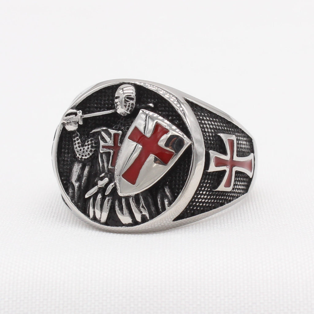 2 Colors Retro Classic Style Knights Templar Shield Protect You Faith