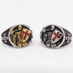 2 Colors Retro Classic Style Knights Templar Shield Protect You Faith