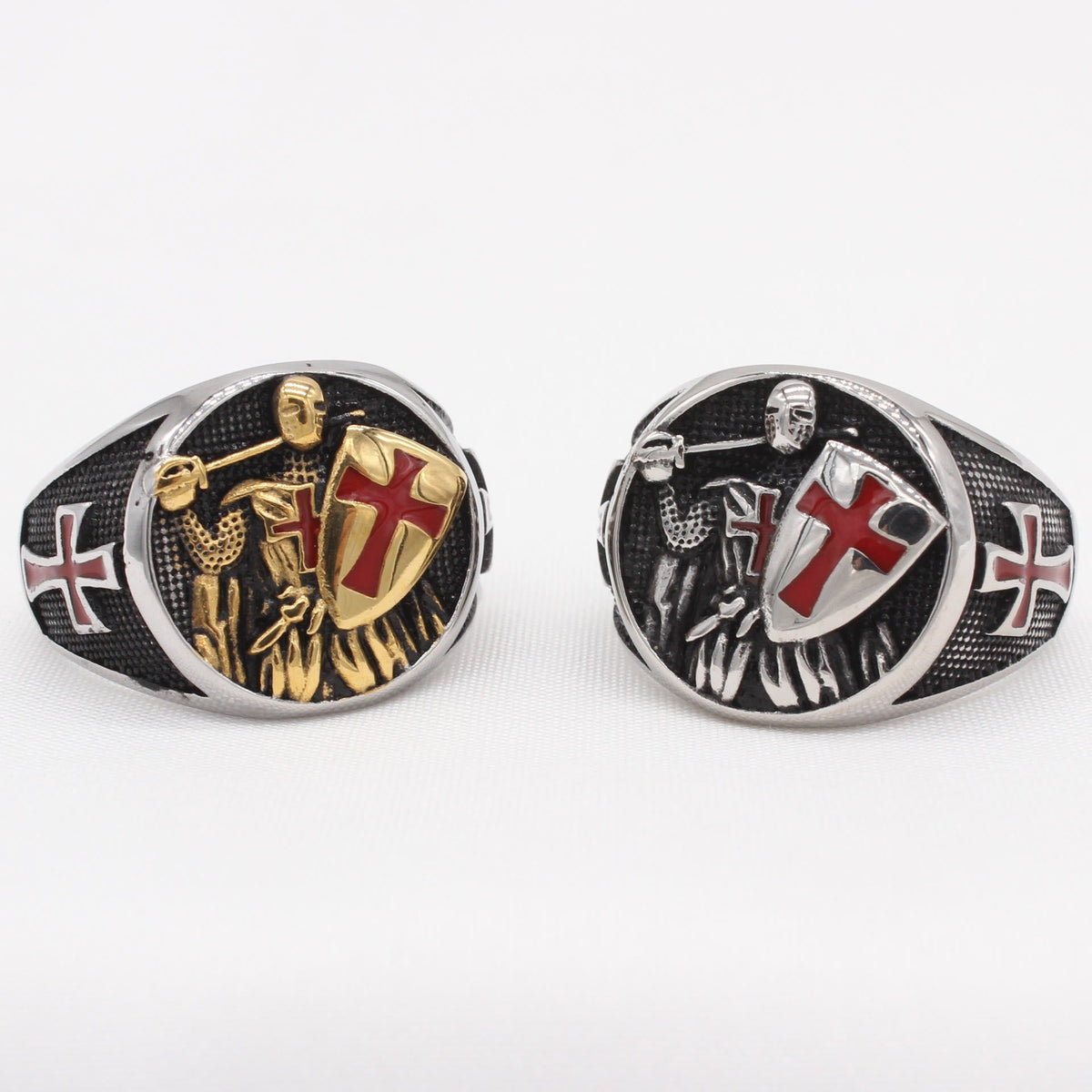 2 Colors Retro Classic Style Knights Templar Shield Protect You Faith