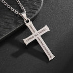 Minimalist Style "I CAN DO ALL THINGS" Icon Cross Faith Pendant