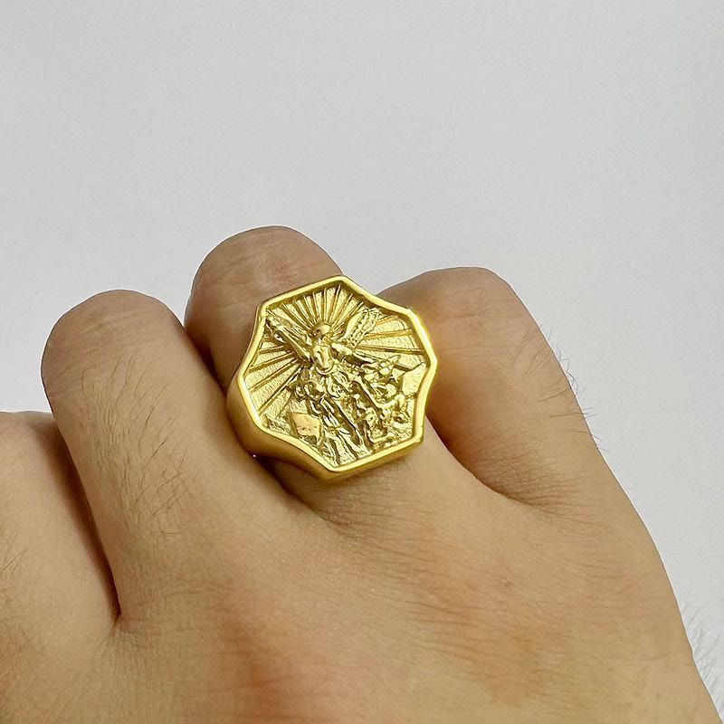Exclusive Crafted Archangel St. Michael Ring-Expression of Daily Faith