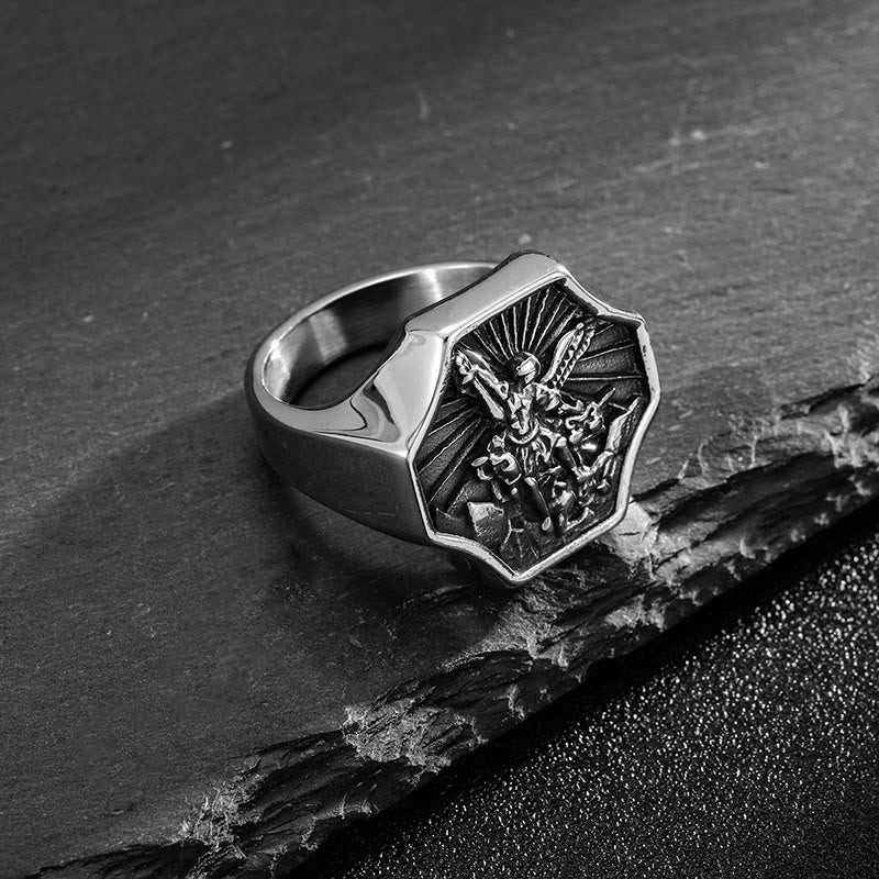 Exclusive Crafted Archangel St. Michael Ring-Expression of Daily Faith