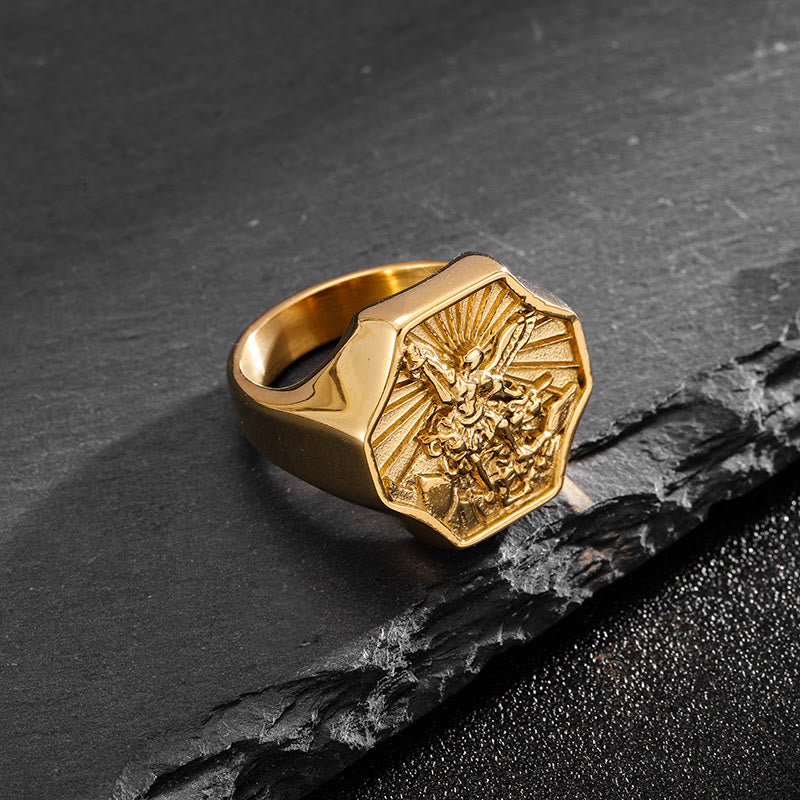 Exclusive Crafted Archangel St. Michael Ring-Expression of Daily Faith