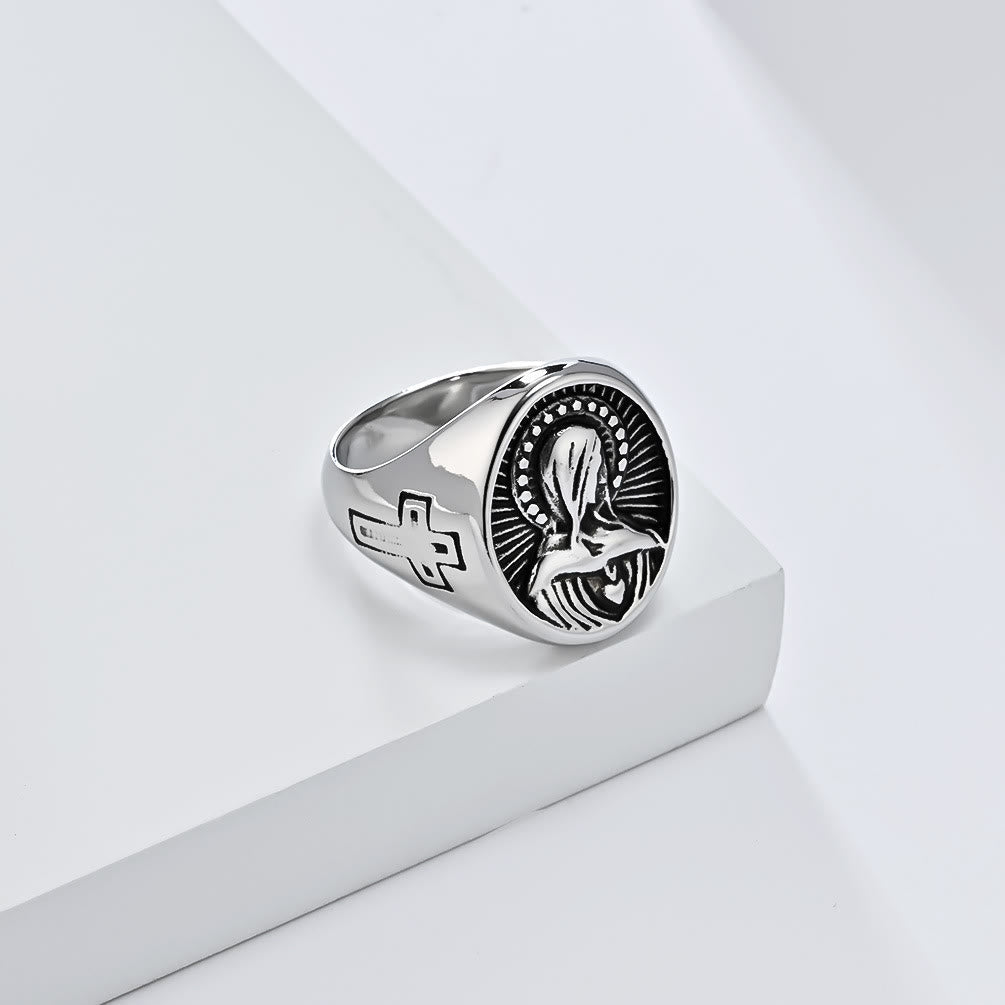 Divine Grace Blessed Virgin Mary Ring-A Tribute to Holy Love