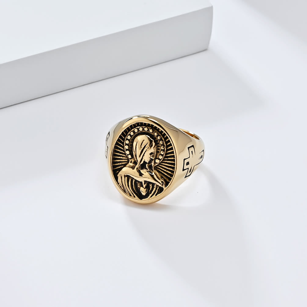 Divine Grace Blessed Virgin Mary Ring-A Tribute to Holy Love
