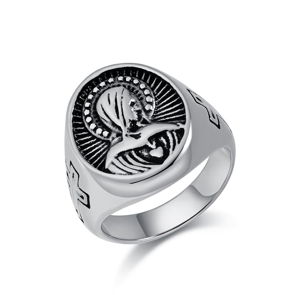 Divine Grace Blessed Virgin Mary Ring-A Tribute to Holy Love