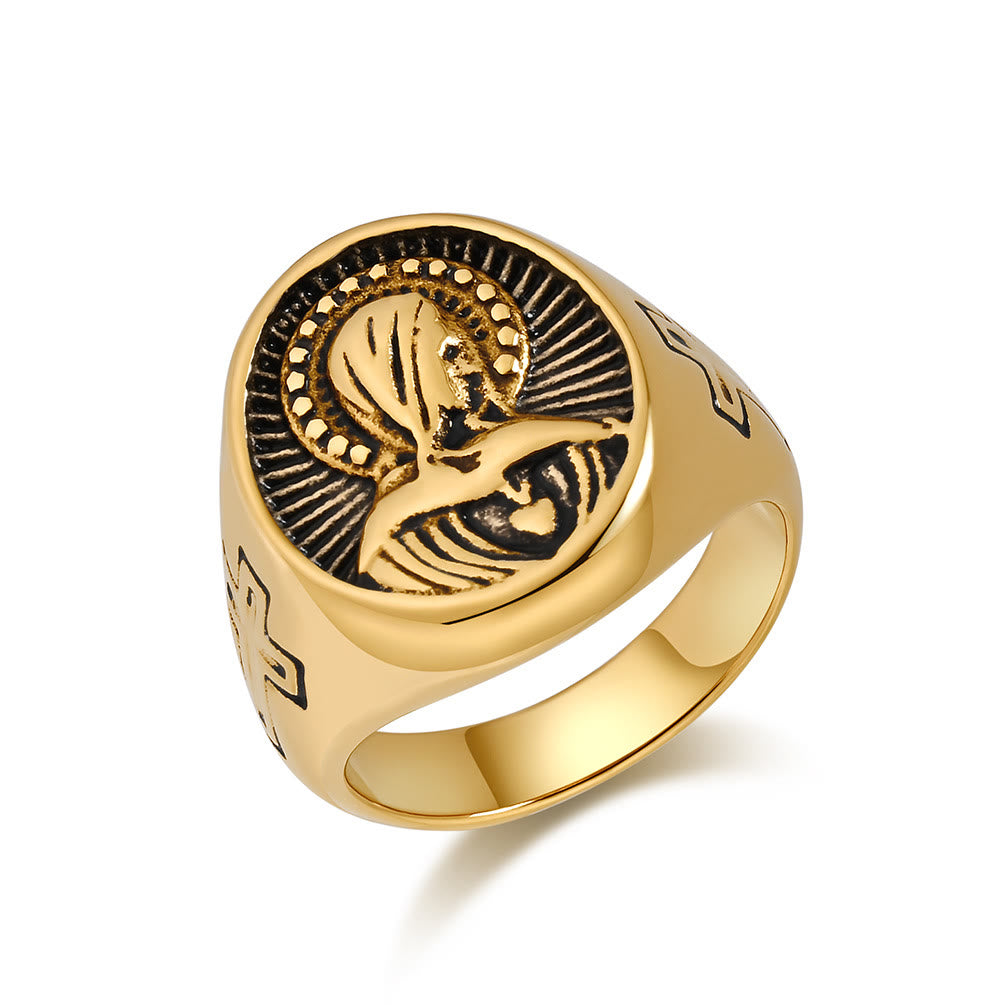 Divine Grace Blessed Virgin Mary Ring-A Tribute to Holy Love
