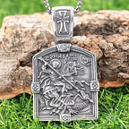 St. George Slaying the Dragon Necklace-A Symbol of Courage and Divine