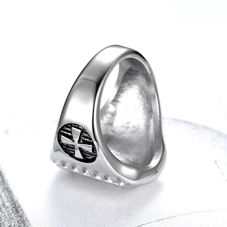 Templar Shield Cross Ring-A Sacred Emblem of Valor and Faith