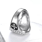 Templar Shield Cross Ring-A Sacred Emblem of Valor and Faith