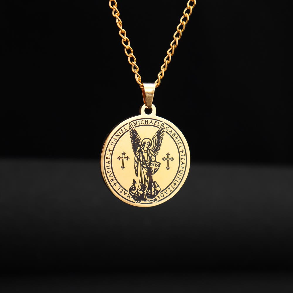 Archangel St. Michael Medallion Necklace-Connect with Celestial