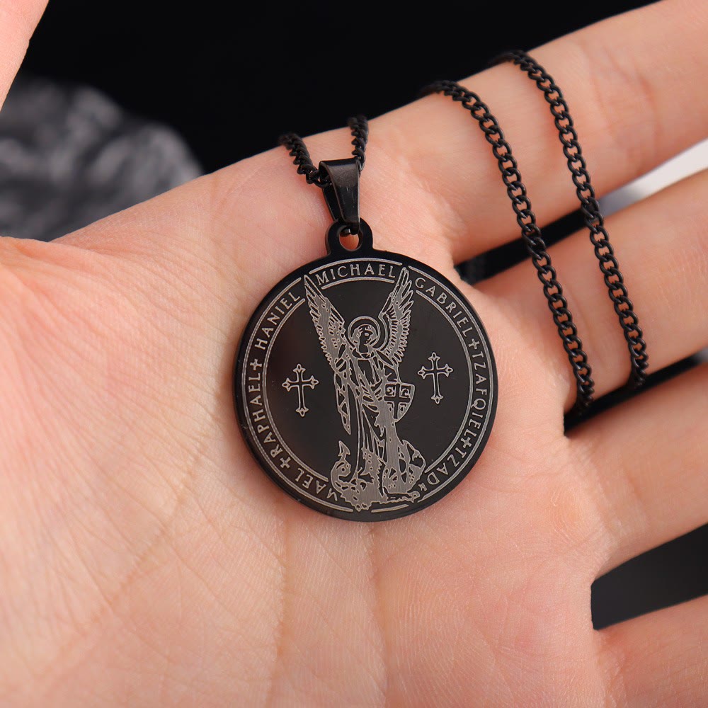Archangel St. Michael Medallion Necklace-Connect with Celestial