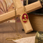 Red & Blue Eucharistic Chalice Necklace-Keep Your Faith Close