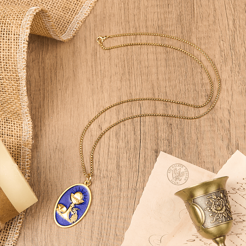 Red & Blue Eucharistic Chalice Necklace-Keep Your Faith Close