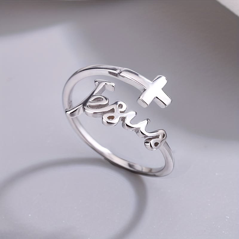 Jesus & Cross Ring