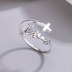 Jesus & Cross Ring