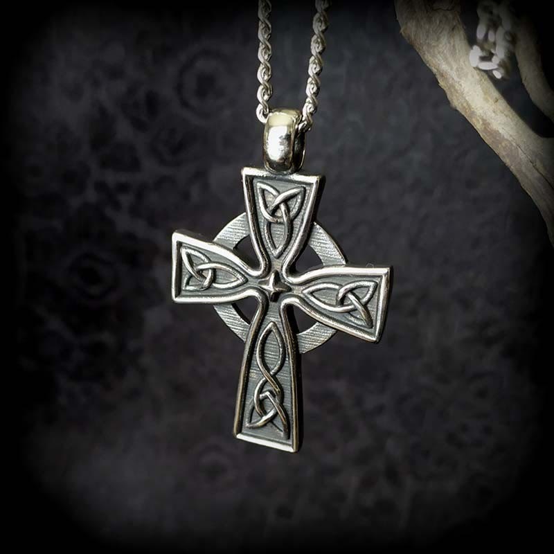 Vintage Trinity Sacred Celtic Cross Necklace