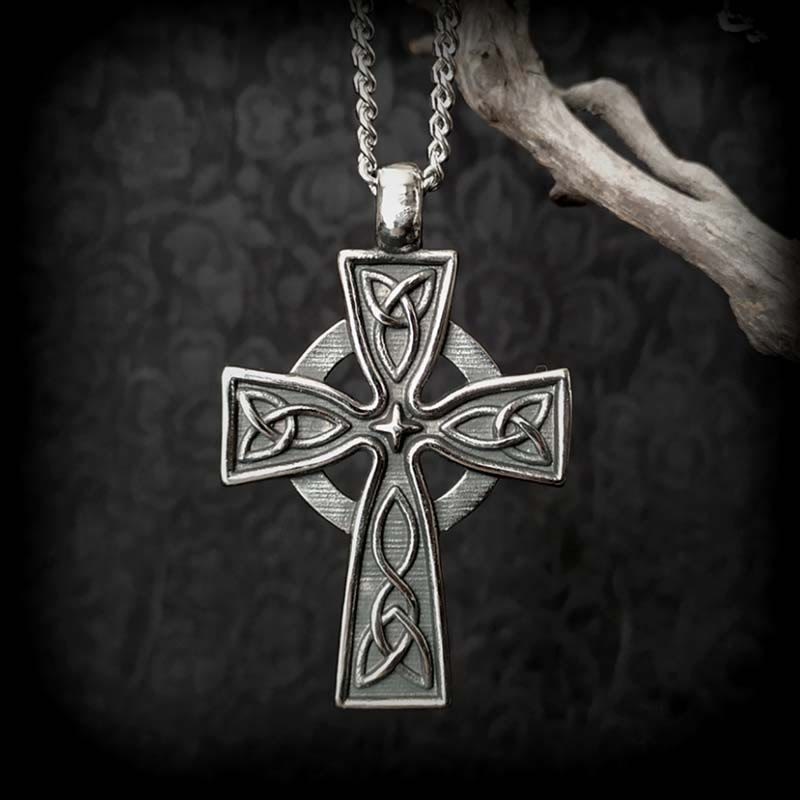 Vintage Trinity Sacred Celtic Cross Necklace