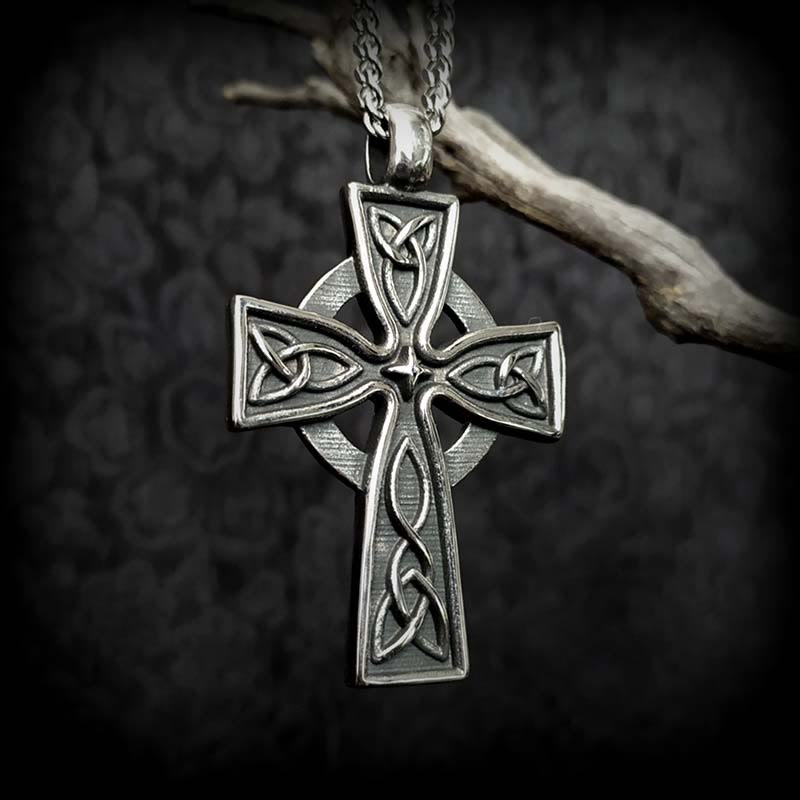 Vintage Trinity Sacred Celtic Cross Necklace