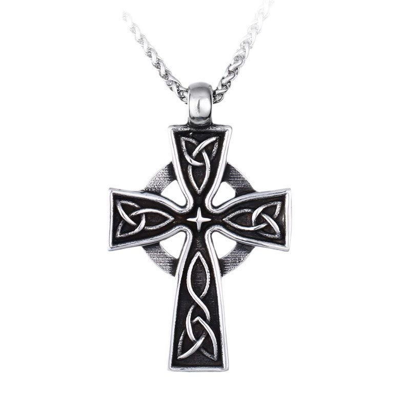 Vintage Trinity Sacred Celtic Cross Necklace