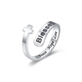Blessed Cross Adjustable Faith Ring