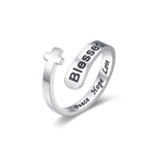 Blessed Cross Adjustable Faith Ring