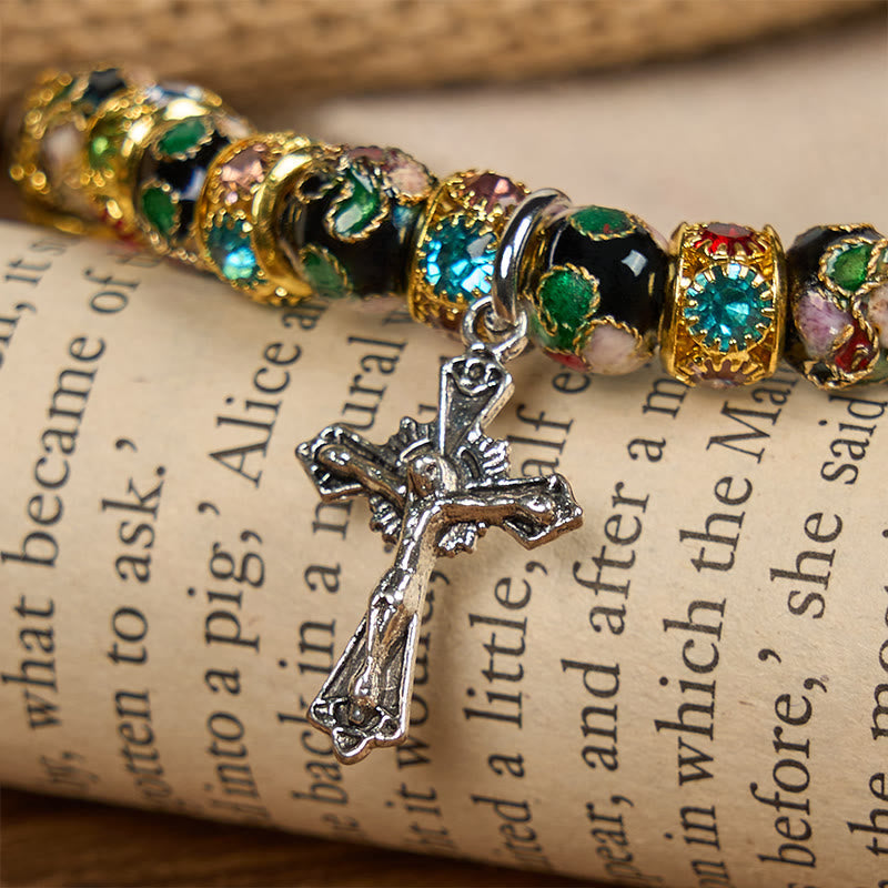 Handcrafted Cloisonné Beads Timeless Faith Bracelet