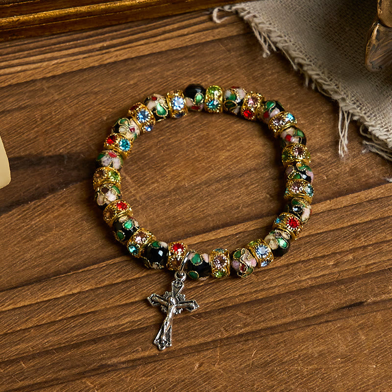 Handcrafted Cloisonné Beads Timeless Faith Bracelet