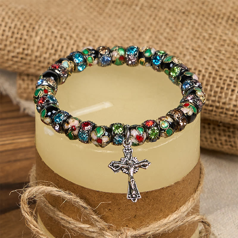 Handcrafted Cloisonné Beads Timeless Faith Bracelet